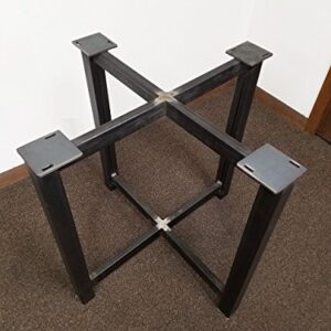 Metal Trestle Style Steel Table Base - Any Size and Color