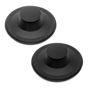 (2 Pack) Exact Replacement for InSinkErator STP-PL/STPPL Black Rubber Sink Stopper for Garbage Disposal – Compatible with Standard 3-1/2" Drains from Kohler, Waste King, Whirlpool, and More