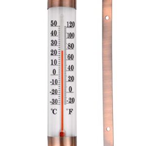 MIKSUS 10.2" New Premium Steel Thermometer Indoor Outdoor Decorative (Upgraded Accuracy and Design)