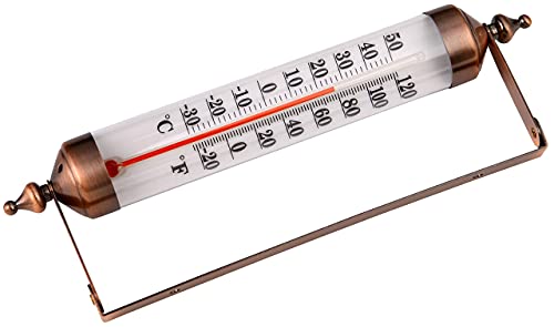 MIKSUS 10.2" New Premium Steel Thermometer Indoor Outdoor Decorative (Upgraded Accuracy and Design)