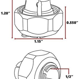 Thaekuns 42950 1/2- inch Router Collet Fit for PORTER CABLE models, Delta, B&D