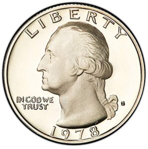 1978 s proof washington quarter choice uncirculated us mint