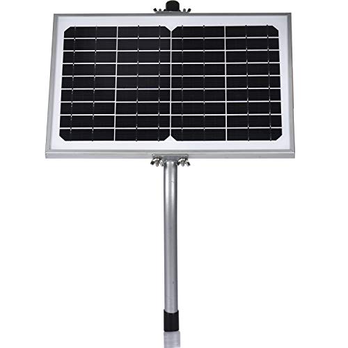 SUNER POWER 10 Watt Solar Panel Powered Charger Kit + + Tubular Mount Bracket for Automatic Gate Opener, Electrical Fence, etc