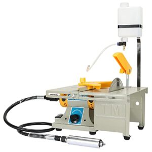 upgraded table saw, lapidary equipment 0-10000r/min with flexible shaft, mini lapidary saw 110v for gem metal woodworking
