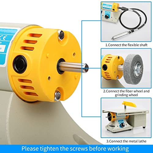 Upgraded Table Saw, Lapidary Equipment 0-10000r/min with Flexible Shaft, Mini Lapidary Saw 110V for Gem Metal Woodworking