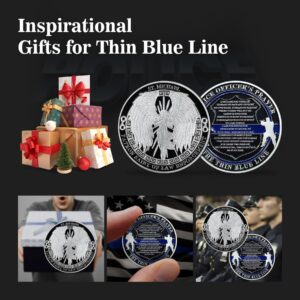 St.Michael Archangel Prayer Law Enforcement Police Thin Blue Line Challenge Coin Commemorative Gift