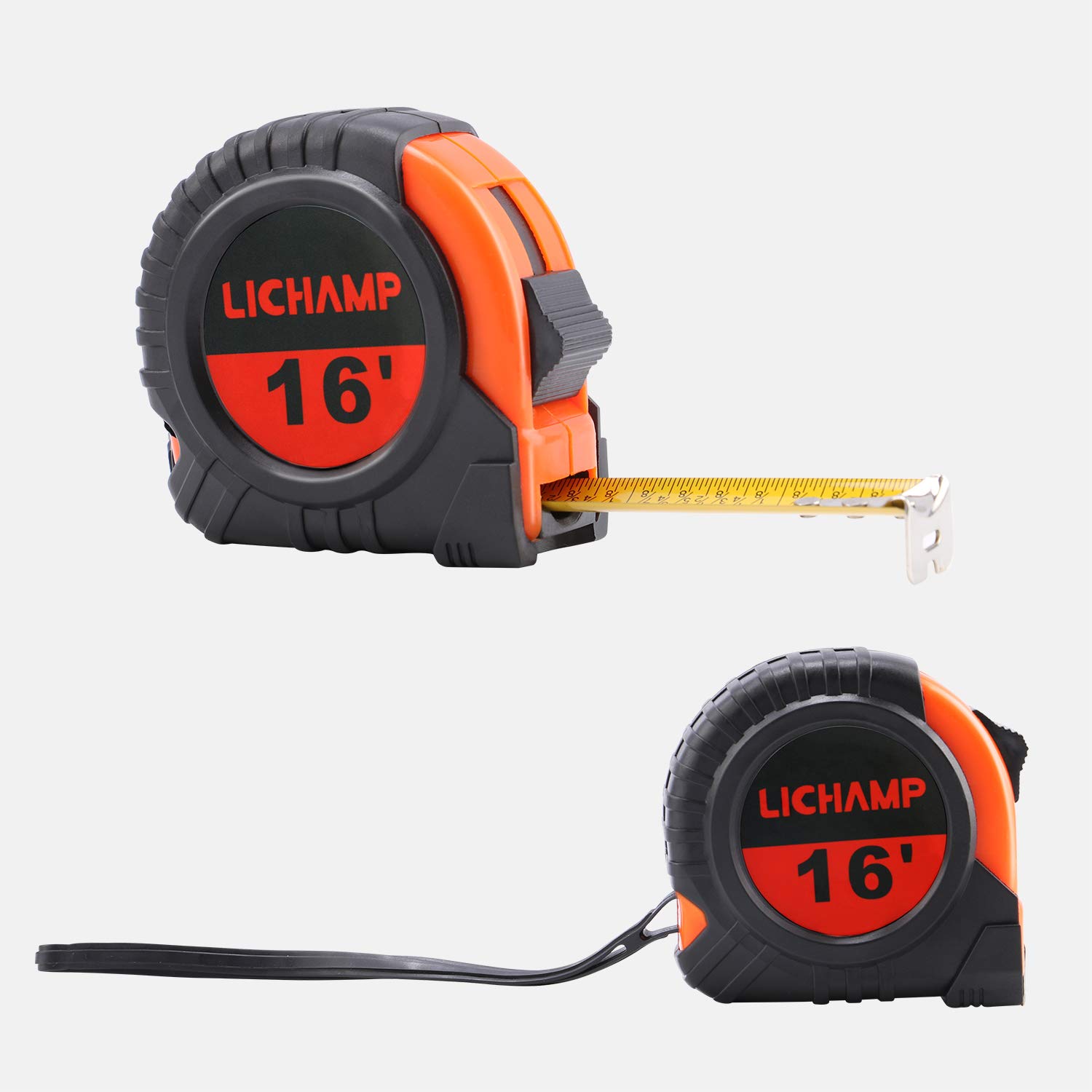 LICHAMP Tape Measure 16 ft, 6 Pack Bulk Easy Read Measuring Tape Retractable with Fractions 1/8, Measurement Tape 16-Foot by 3/4-Inch