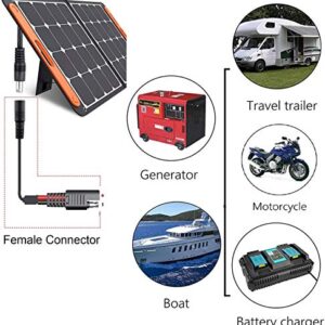 SolarEnz DC8mm Female to SAE Connector Perfectly Compatible with Solar Panel Solar Plug Outlet RV Solar Plug Power Pack Portable Power Station