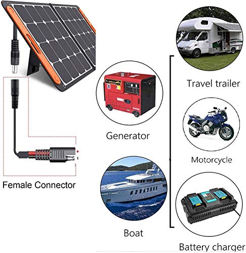 SolarEnz DC8mm Female to SAE Connector Perfectly Compatible with Solar Panel Solar Plug Outlet RV Solar Plug Power Pack Portable Power Station