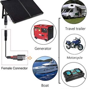 SolarEnz DC8mm Female to SAE Connector Perfectly Compatible with Solar Panel Solar Plug Outlet RV Solar Plug Power Pack Portable Power Station