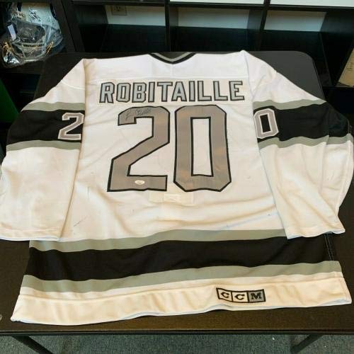 Luc Robitaille Signed Game Used 1980's Los Angeles Kings Jersey JSA Heavy Use - Game Used NHL Jerseys