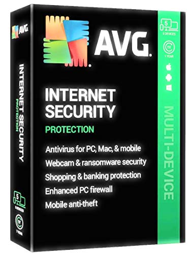 AVG Internet Security (5 Devices) (1-Year Subscription) - Android|Mac|Windows