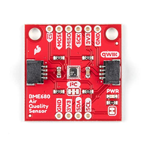 SparkFun Environmental Sensor Breakout - BME680 (Qwiic) - Combine Gas sensor Temperature Humidity & Barometric pressure sensing for complete environmental sensor 1 inch x 1 inch footprint No soldering