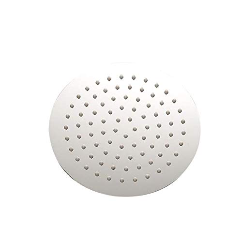 Luxury Round Rain Shower Head Large Stainless Steel High Pressure Shower Head Ultra Thin Rainfall Bath Shower with Silicone Nozzle Easy to Clean and Install (6 INCH)