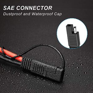 ELECTOP Solar Panel Connector Cable, 10AWG SAE Connector to Male & Female Solar Connectors PV Extension Cable Wire for RV Solar Panel DC Power Battery Charger with SAE Polarity Reverse Adapter