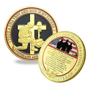 Military Veterans Creed Challenge Coin, Thank You for Your Service Gift