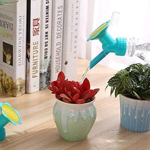 6 Piece Plastic Dual Head Bottle Cap Sprinkler, Shower Watering Can Bottle Watering Spout Bonsai Watering Can for Indoor Seedlings Plant, Garden Tool