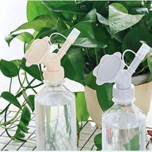 6 Piece Plastic Dual Head Bottle Cap Sprinkler, Shower Watering Can Bottle Watering Spout Bonsai Watering Can for Indoor Seedlings Plant, Garden Tool