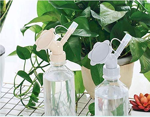 6 Piece Plastic Dual Head Bottle Cap Sprinkler, Shower Watering Can Bottle Watering Spout Bonsai Watering Can for Indoor Seedlings Plant, Garden Tool