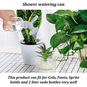 6 Piece Plastic Dual Head Bottle Cap Sprinkler, Shower Watering Can Bottle Watering Spout Bonsai Watering Can for Indoor Seedlings Plant, Garden Tool