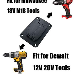 weqcter 5Packs Tool Holder Dock/Mount for Dewalt 12V 20V Drill Fit for Milwaukee M18 Tools