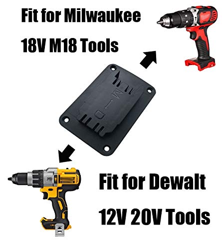 weqcter 5Packs Tool Holder Dock/Mount for Dewalt 12V 20V Drill Fit for Milwaukee M18 Tools