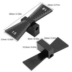 Dovetail Marker Aluminum Alloy Dovetail Gauge Woodworking Joints Marking Jig Ruler for Cork, Hardwood and Other Types of Wood (1:5 1:8)