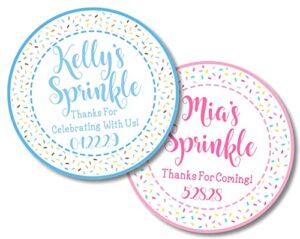 baby sprinkle stickers or favor tags, boys baby sprinkle favor, girls baby sprinkle favor