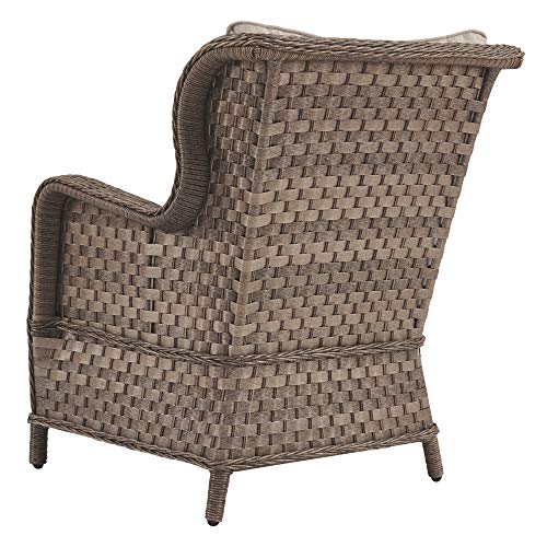 Signature Design by Ashley Clear Ridge Outdoor Handwoven Wicker Cushioned Lounge Chair 2 Count, Light Brown