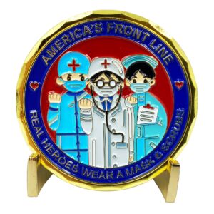 CL2-15 Fighting The Unknown on America's Front Line Essential Worker Nurse Doctor Medical Response Challenge Coin