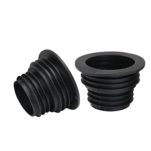 RDEXP 2X Drain Pipe Seal Hose Plug Washing Machine Drain for Bathroom Kitchen Black