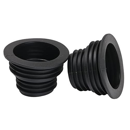 RDEXP 2X Drain Pipe Seal Hose Plug Washing Machine Drain for Bathroom Kitchen Black