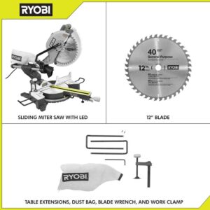 Ryobi 12" Sliding Compound Miter saw with LED