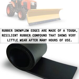 SIMOND STORE 9 FT x 8” INCH Snow Deflector, Snow PLOW, Rubber PLOW