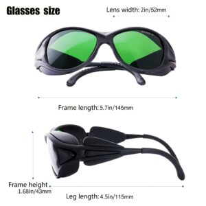 JILERWEAR Professional Laser Safety Glasses for 405nm,445nm,450nm,532nm,850nm Laser and 190nm-490nm Wavelength Violet/Blue/Red Laser Protection Goggles