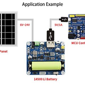 Solar Power Management Maintainer Module for 6V~24V Solar Panel,Support Solar Panel/USB Connection Battery Charging with MPPT Function and Multi Protection Circuit Suit for Low-Power IoT Project etc