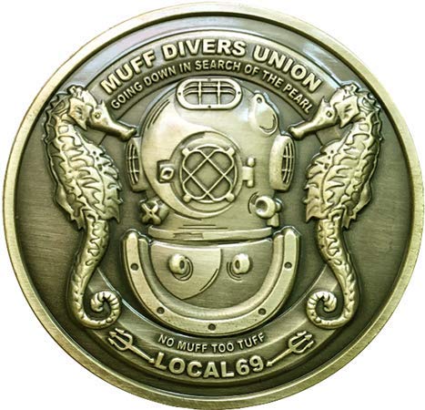Mermaid Collection Souvenir Coin, Wetter is Better,Good Luck Heads Tails Challenge Coin (Bronze)