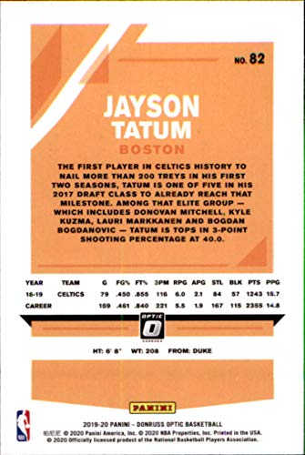 Basketball NBA 2019-20 Donruss Optic #82 Jayson Tatum Celtics