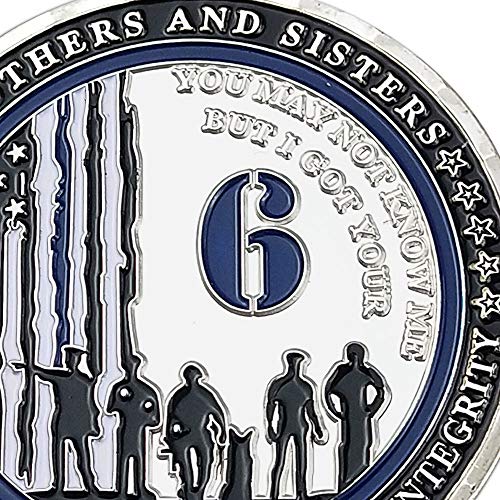 Thin Blue Line Police Officer Challenge Coin - I Got Your Six