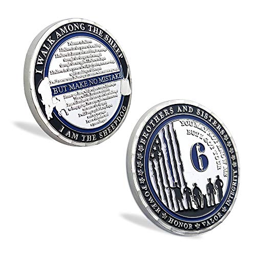 Thin Blue Line Police Officer Challenge Coin - I Got Your Six