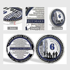 Thin Blue Line Police Officer Challenge Coin - I Got Your Six