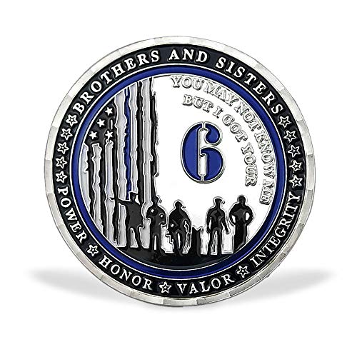 Thin Blue Line Police Officer Challenge Coin - I Got Your Six