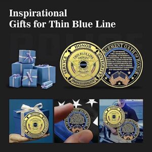 Thin Blue Line Sheriff Challenge Coin Law Enforcement Prayer Police Officer Gift