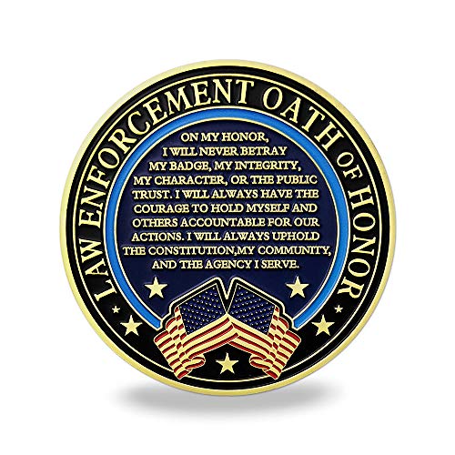 Thin Blue Line Sheriff Challenge Coin Law Enforcement Prayer Police Officer Gift