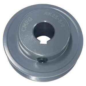 cmfg ak25-5/8 bored-to-size v belt sheaves 2.55" od, 5/8" bore,cast iron, ak pulley, single groove for"4l" or"a" belt