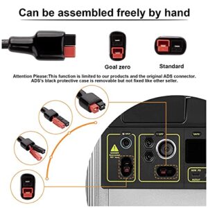 iGreely Extension Cable 10AWG Battery Charger Adapter 45A Connector for GZ Yeti /G500 Solar Generator Power Inverter and for Renogy,Boulder 200 Solar Panels 10Ft 3M