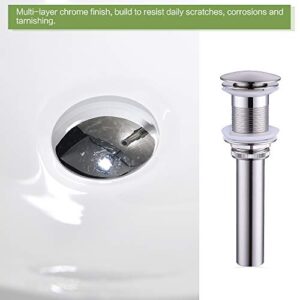 Oval Bathroom Vessel Sink and Faucet Combo -HLBLFY 16"x13" Above Counter White Ceramic Porcelain Ceramic Bathroom Vessel Sink,with Brushed Nickel Single Lever Faucet Matching Pop Up Drain Combo