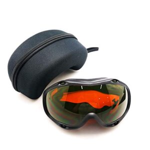 mcwlaser laser safety goggles od5+, 190-540nm / 800-1700nm yag, blue, green laser and uv light eye protection laser glasses for 445nm, 450nm,532nm, 808nm, 980nm, 1064nm, 1080nm absorption type