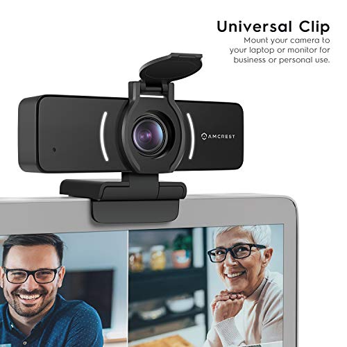 Amcrest 1080P Webcam with Microphone & Privacy Cover, Web Cam USB Camera, Computer HD Streaming Webcam for PC Desktop & Laptop w/Mic, Wide Angle Lens & Large Sensor for Superior Low Light (AWC205)