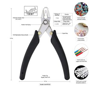 JEDIST Flush Cutter, Sprue Cutter, Micro Cutter, ESD Wire Cutter, Stainless Steel Cut Tools with Spring Silicone Handle for Electronics Jewelry Model Craft Soldering Metal Plastic(Jed-05ESD)